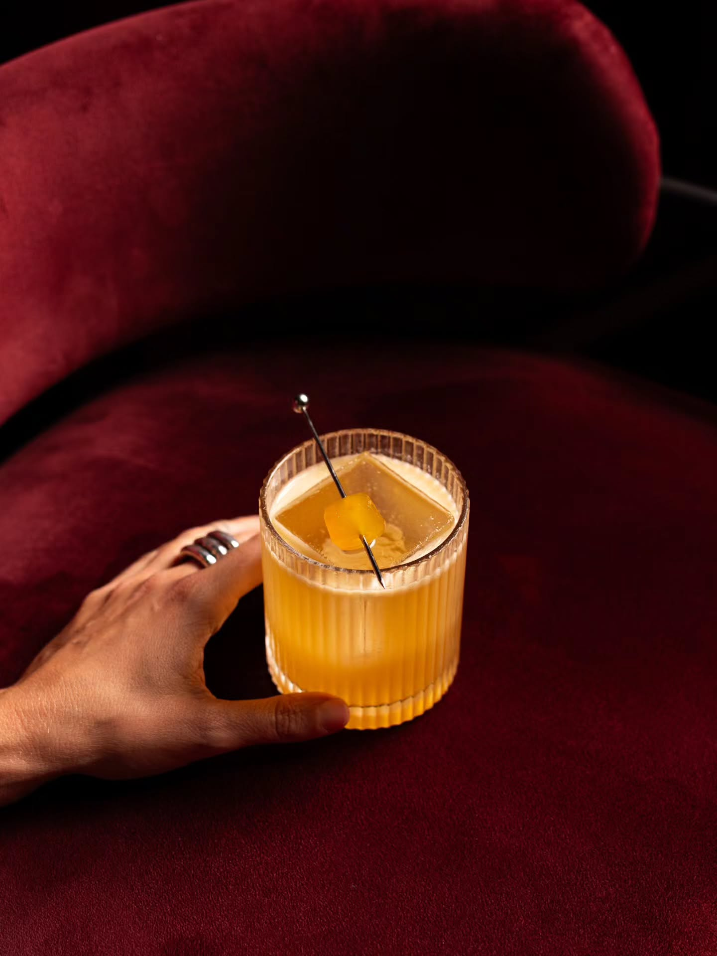 Whiskey Sour met helder ijs