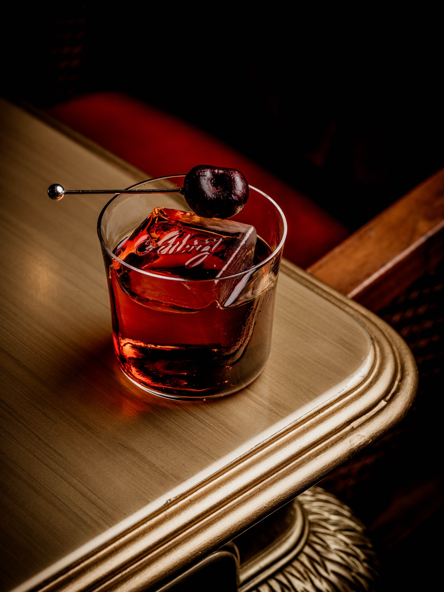 Negroni met helder ijs